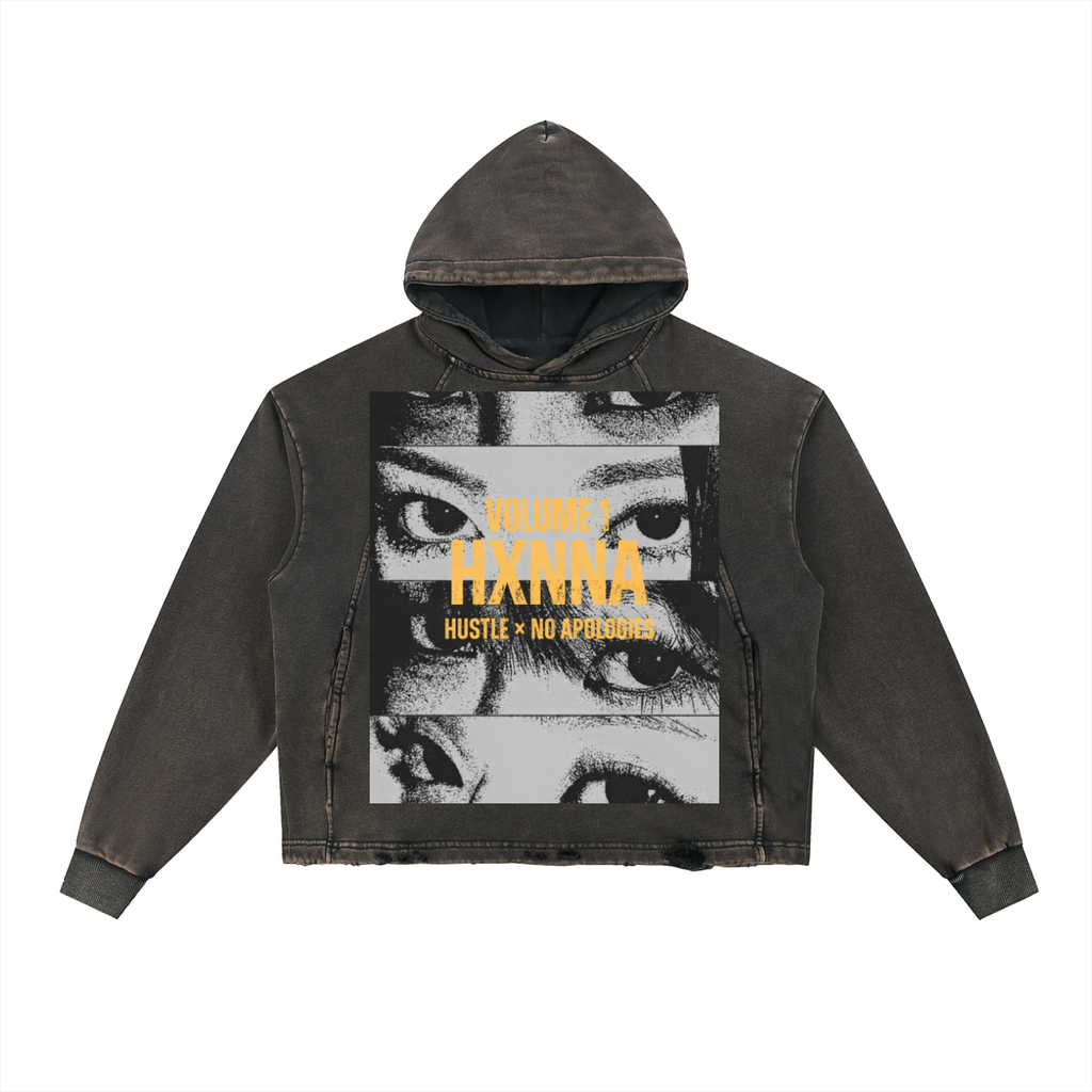 Hxnna Volume 1 - Vintage Washed Frayed-Hem Hoodie