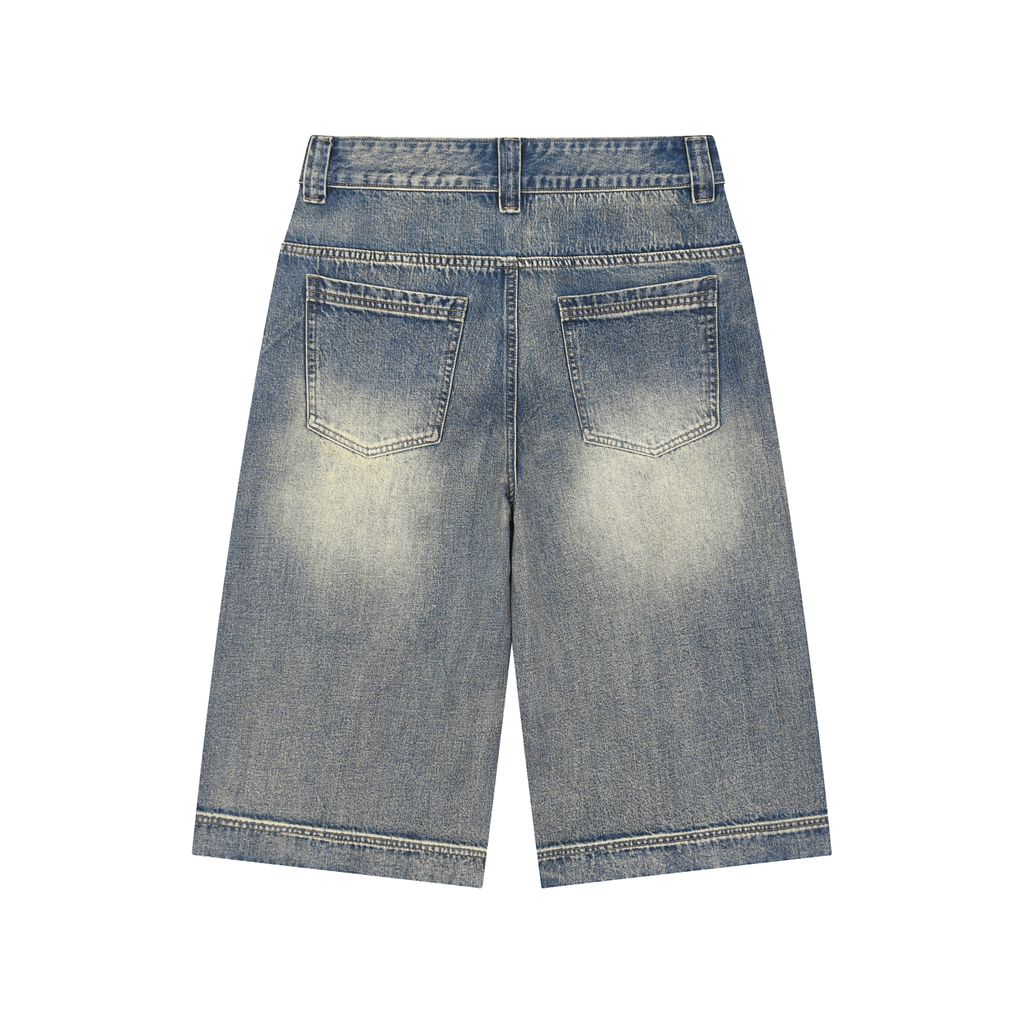 Hxnna COMOR - Vintage Wash Baggy Denim Shorts