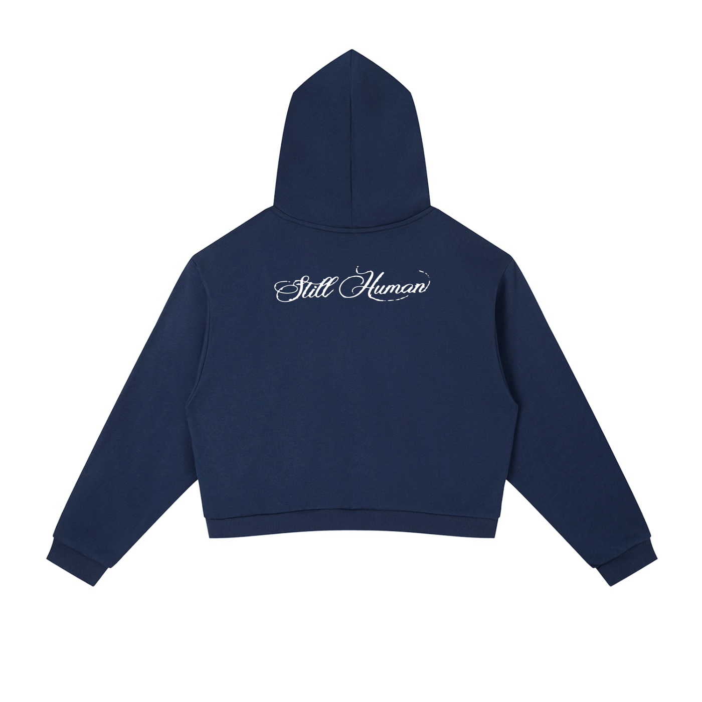 Hxnna Still Human - Contrast Side Stripe Cropped Hoodie