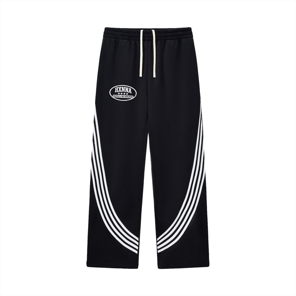 Hxnna - Curved Stripe Straight Sweatpants