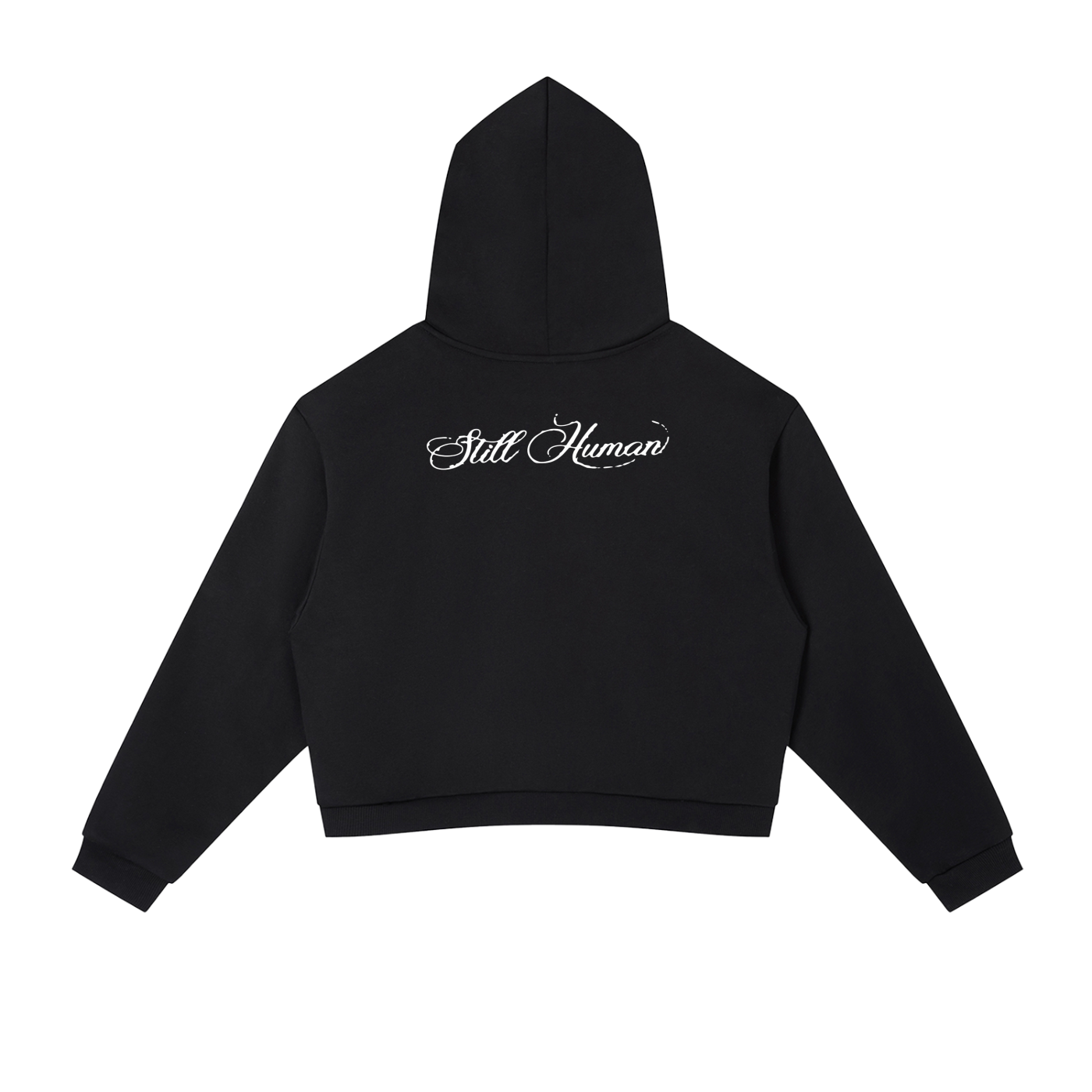 Hxnna Still Human - Contrast Side Stripe Cropped Hoodie