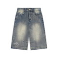 Hxnna COMOR - Vintage Wash Baggy Denim Shorts