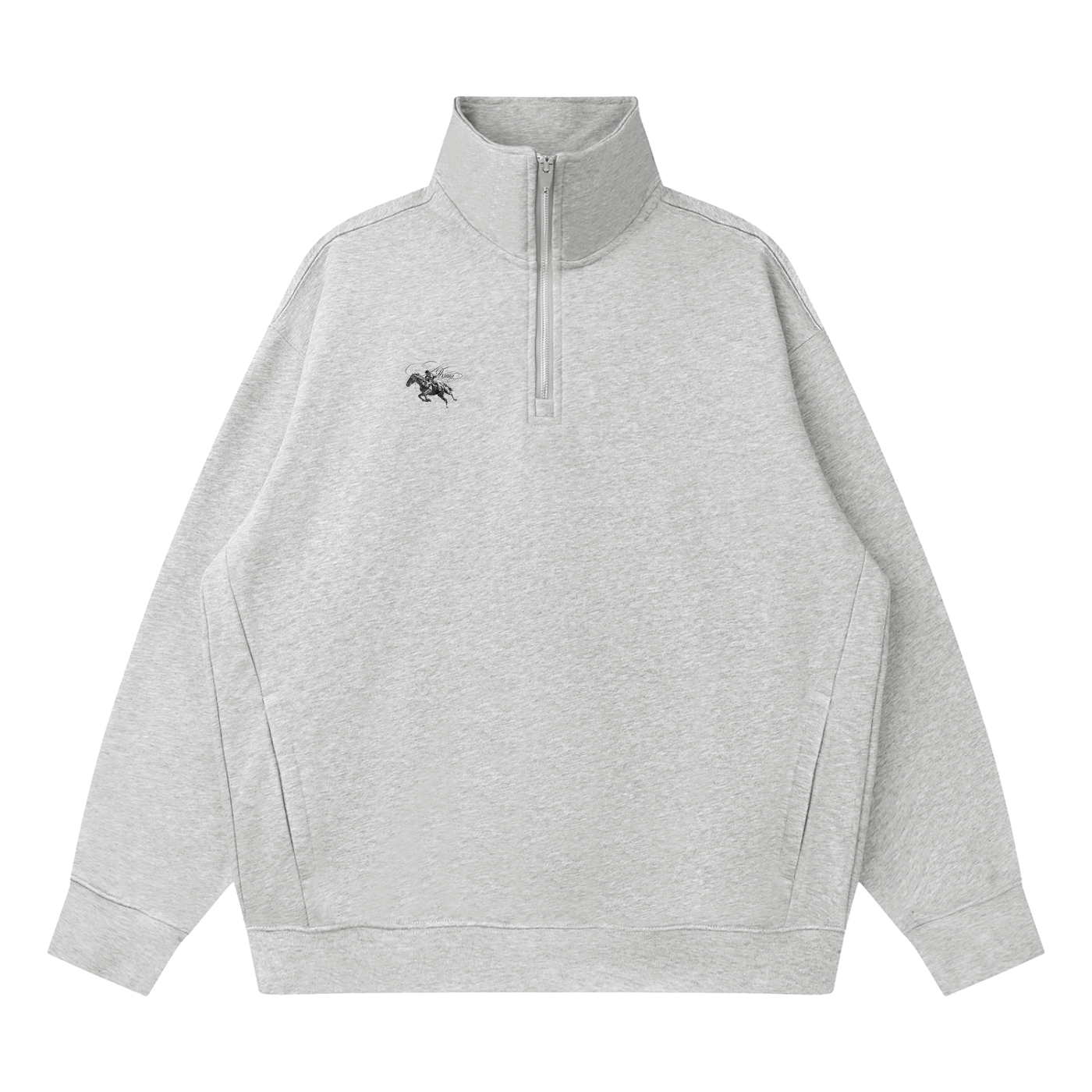 Hxnna - Quarter-Zip Drop Shoulder Sweatshirt