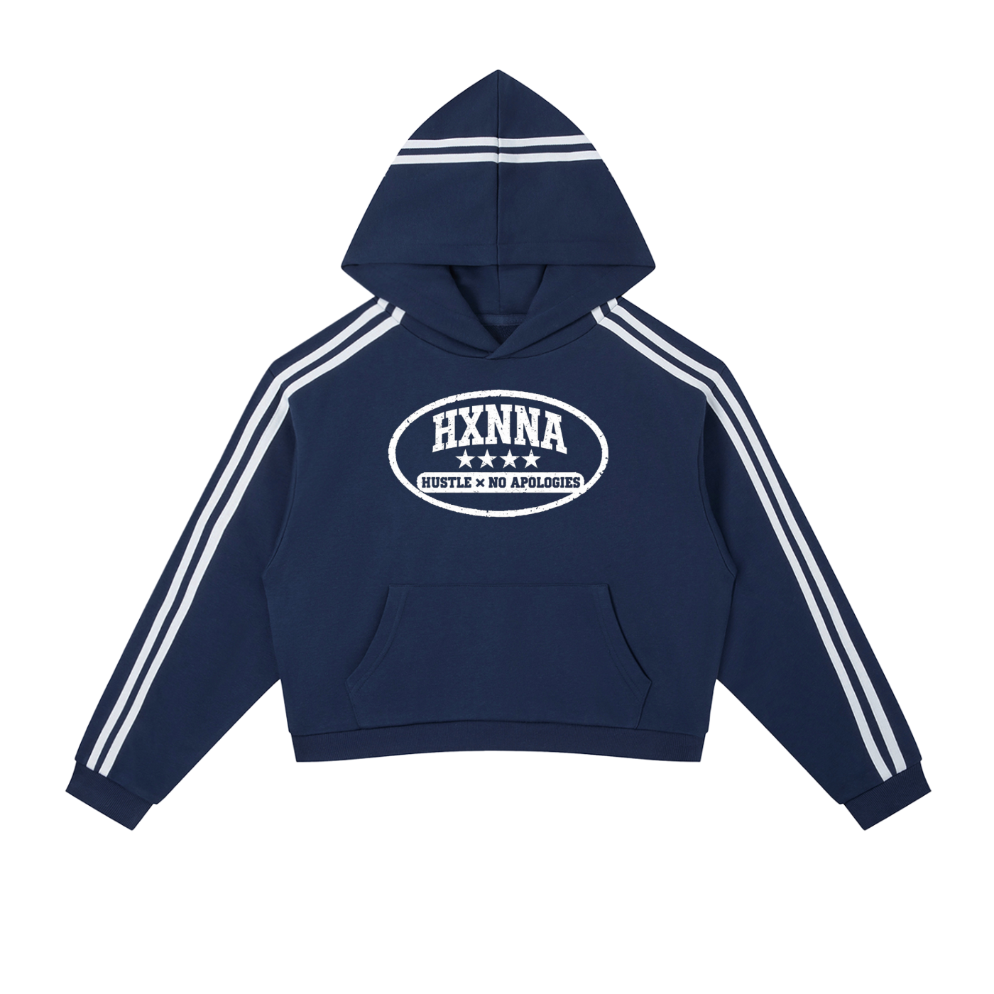 Hxnna Still Human - Contrast Side Stripe Cropped Hoodie