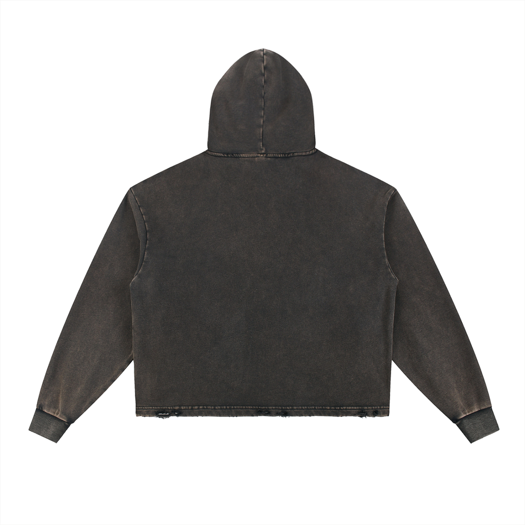 Hxnna Volume 1 - Vintage Washed Frayed-Hem Hoodie
