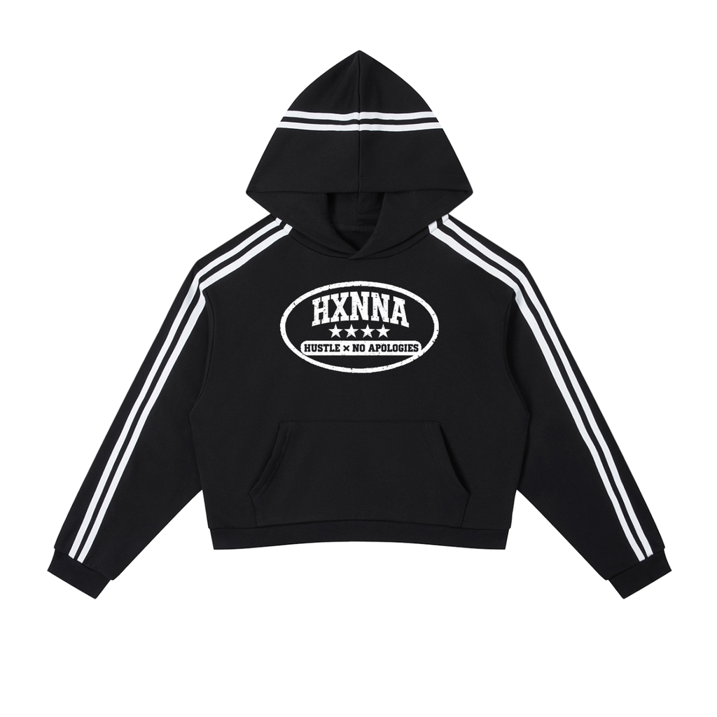 Hxnna Still Human - Contrast Side Stripe Cropped Hoodie