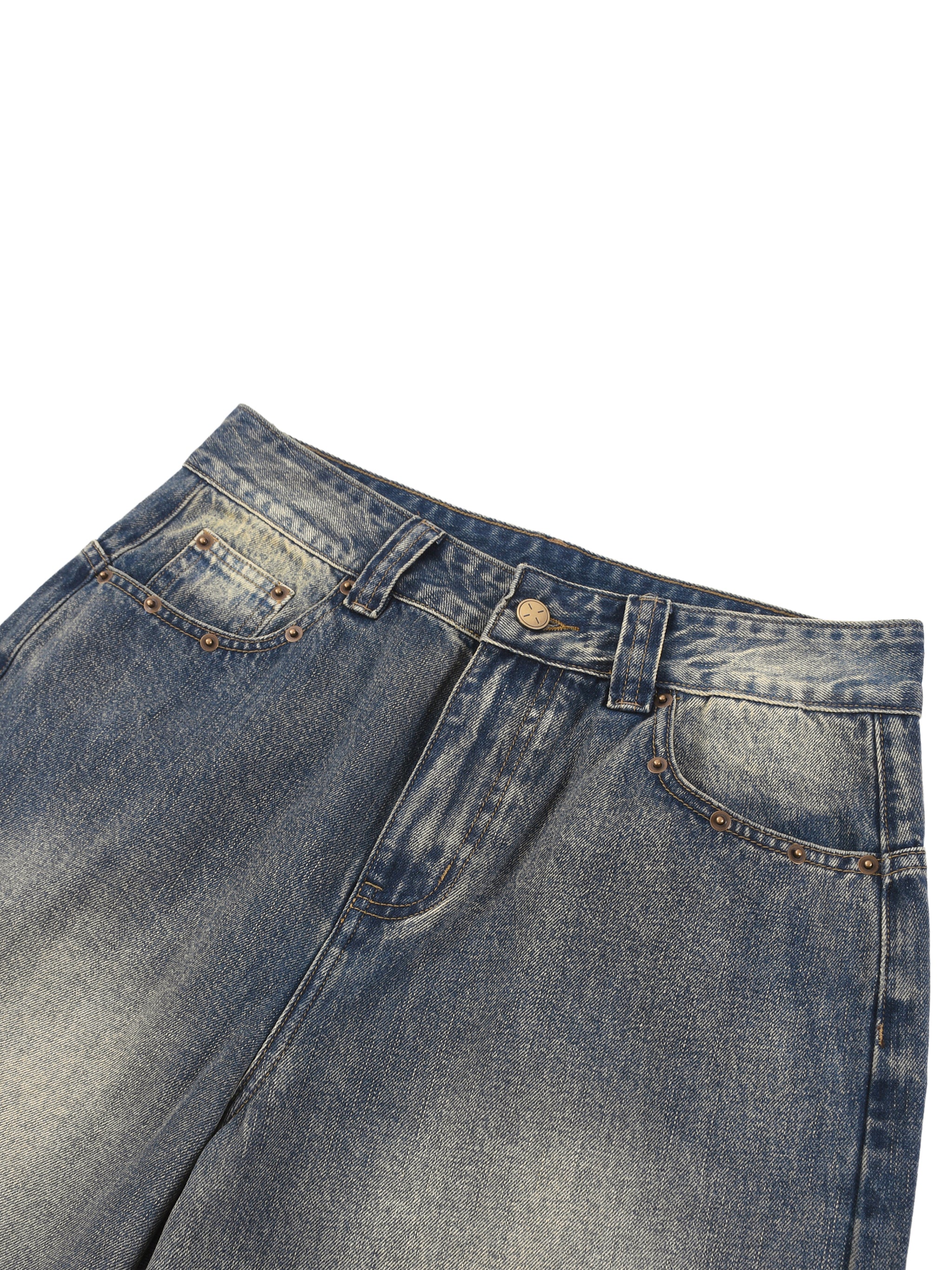Hxnna COMOR - Vintage Wash Baggy Denim Shorts